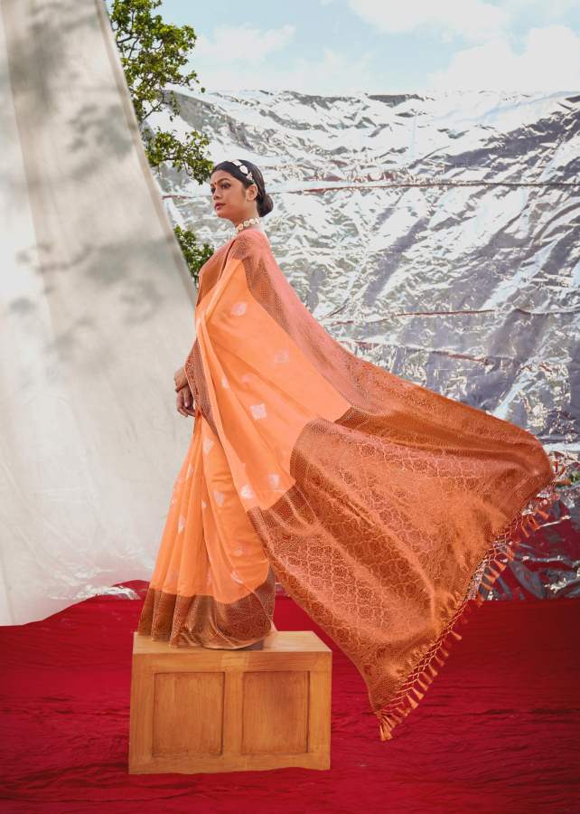 Shangrila Kasabh Zari Linen 18 Weaving New Fancy Festive Wear Saree Collection